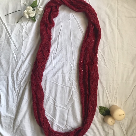 Red Infinity Scarf - Picture 2 of 5